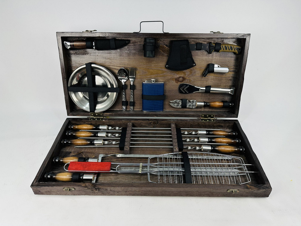 Подарок для мужчины Набор подарков шампуров ручной работы ШАШЛЫЧНИК HAPPY DAYS Тернополь - изображение 1