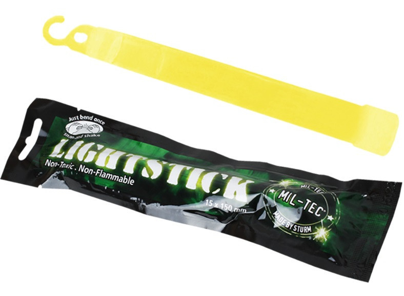 Одноразове Хімічне світло 15 см з гаком до 12 годин Mil-Tec від Sturm (14940015) Жовтий Нововолинськ - фото 1