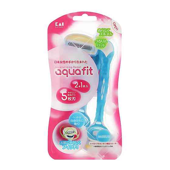 Бритва для женщин AQUAFIT (2+1 в упаковке) Kai razor Винница