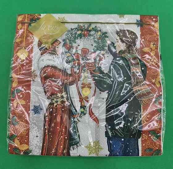 Новогодняя бумажная салфетка (ЗЗхЗЗ, 20шт) LuxyНГ Подготовка к Рождеству(1236) (1 пачка) Харьков