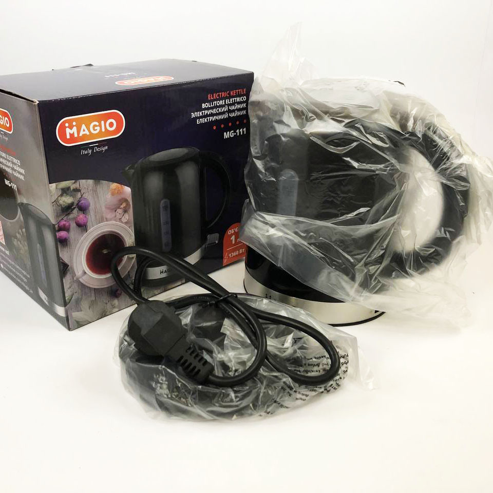 Бездротовий електричний чайник Magio, Якісний електрочайник для кухні, Електрочайники металеві для дому NI-94 Львів - фото 9