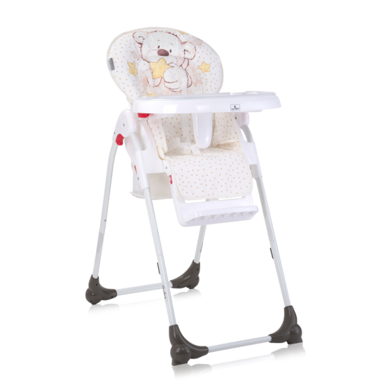 Регулируемый стул для удобного кормления младенцев Dulce White Teddy Bear Lorelli Белый с желтым Кривой Рог