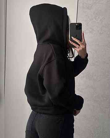 Жіноча базова тепла зіп-худі трьохнитка на флісі Одеса