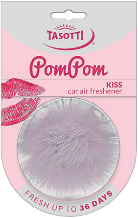 Ароматизатор для авто кульки "POM POM" Kiss (Поцілунок) Tasotti Київ