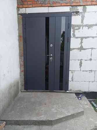 Форт-М Дверь полуторная уличная 3х контурная! Модель Трио-Лофт, цвет Графит 1200 Киев