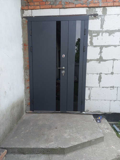 Форт-М Двері полуторні вуличні 3х контурні! Модель Тріо-Лофт, колір Графіт 1200 Київ - фото 3