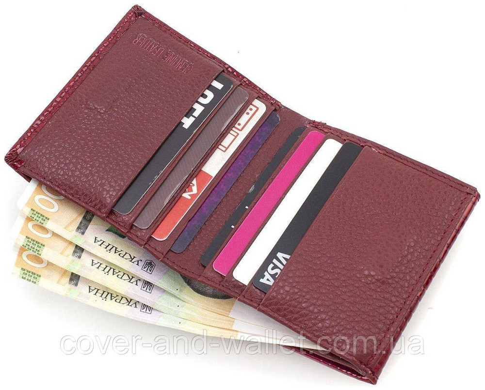 Червоний лаковий жіночий гаманець маленького розміру з монетницею ST AE 219 Київ - фото 6