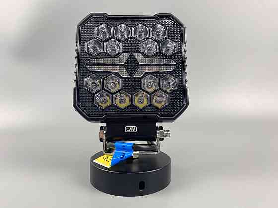 Фара LED квадратна 16 Led chip 12/24V. Широкий промінь + DRL світло + стробоскоп, світло 6500 К, IP67 Мукачево