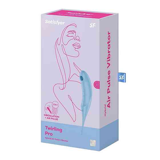 Вибратор для клитора с вакуумной стимуляцией Satisfyer Twirling Pro Blue Sex Aura Киев