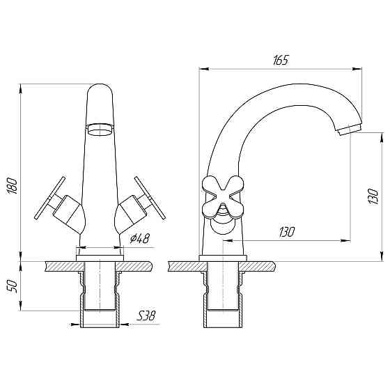 Змішувач для умивальника Globus Lux DUKAT-8 SD8-401 (000024970) Київ