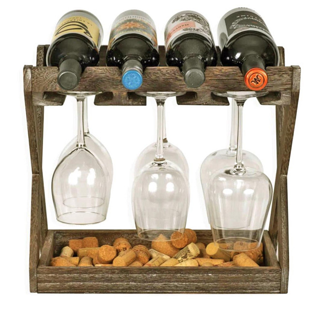 Настільна винна полиця "Міліган" сепія Миколаїв - фото 1