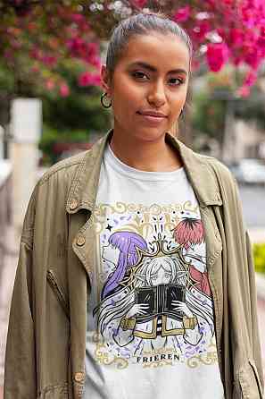 Футболка аниме Ферн Старк Слееве Фриерен оверсайз (S/M/L) Черний AnimeJ0284 Днепр