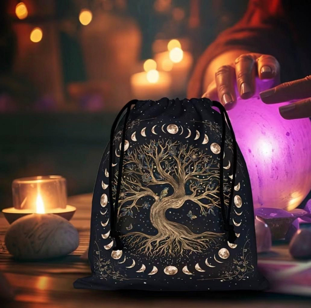 Мішечок оксамитовий для таро, рун, кристалів, Дерево життя Київ - фото 1
