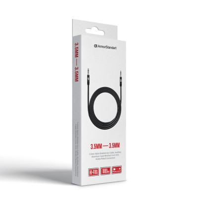 Кабель мультимедийный 3.5mm M to 3.5mm M 1.0m Black Armorstandart (ARM76890) Винница - изображение 3