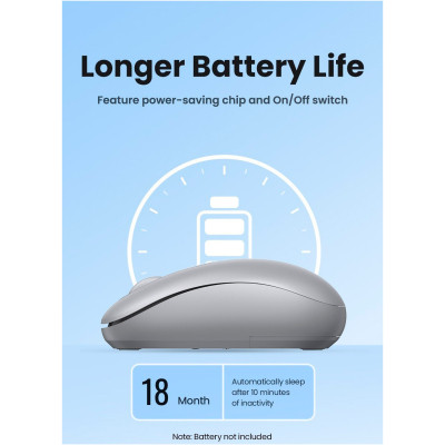 Мишка Ugreen MU105 Wireless Gray (90669) Вінниця - фото 7