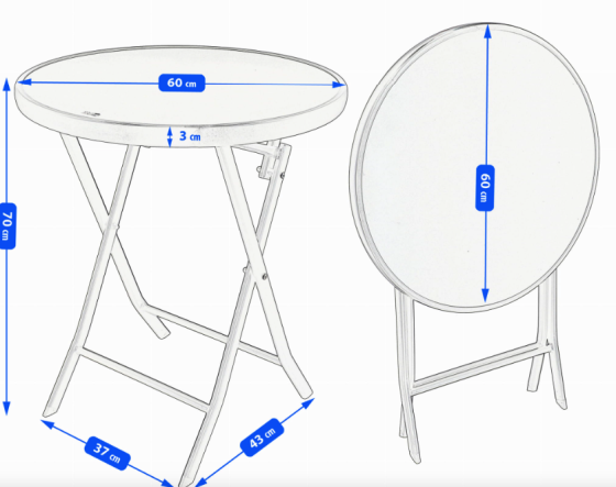 Комплект садових меблів Jumi Linda стіл та 2 стільці Київ