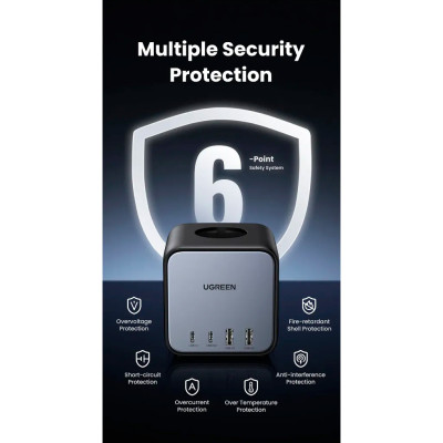 Зарядное устройство Ugreen 4xUSB 65W DigiNest Cube (2хUSB-C+2xUSB-A) CD268 (60113) Винница - изображение 4