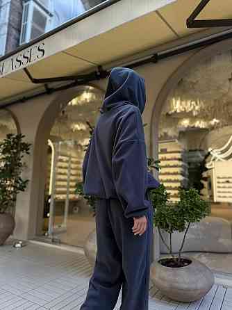 Стильний жіночий теплий костюм двосторонній фліс-полір Графіт Одеса