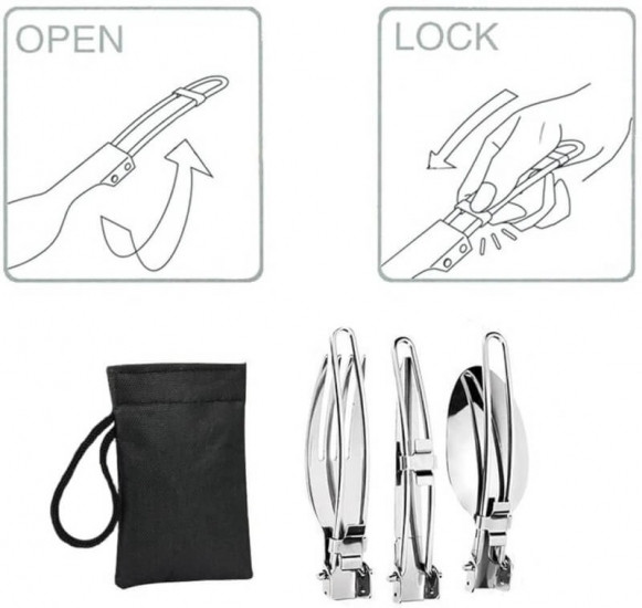 Туристический набор столовых приборов в чехле вилка ножик и ложка Винница - изображение 3