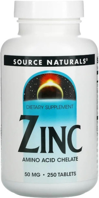 Цинк хелат Source Naturals Zinc 50 мг 250 таб Киев - изображение 1