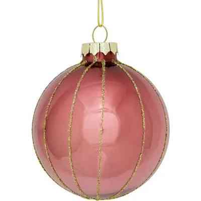 Ялинкова іграшка House Of Seasons Скляні кульки 3 шт D7 см Рожеві (8718861801606) Вінниця