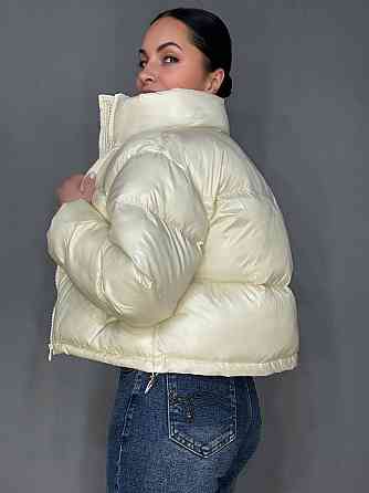 Куртка жіноча Lady Yep 10015 коротка глянцева пуффер молочна, молочний, 42 Київ