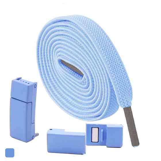 Эластичные шнурки без завязок с магнитными застежками Голубой Смела