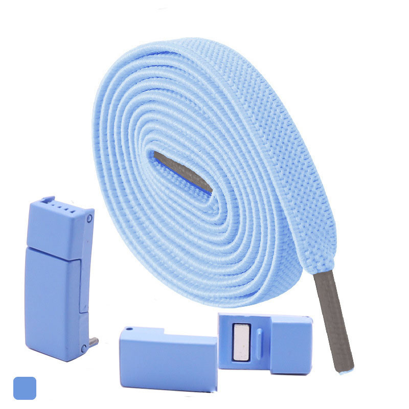 Еластичні шнурки без зав'язок з магнітними застібками Блакитний Сміла - фото 5