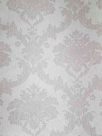 Обои виниловые на флизелине Rasch Ornament 1.06х10 вензеля завитки коричнево кремовые на розовом 973129 Киев