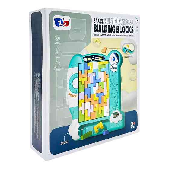 Дитяча розвиваюча іграшка 3 в 1 "Пазли, тетріс, танграм" 8792(Turquoise) Вінниця