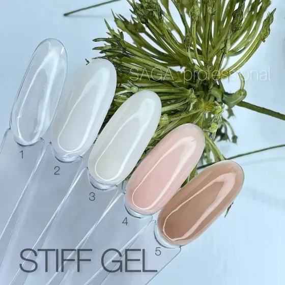 Гель для наращивания Saga Stiff Gel 04 густой гель-желе натуральный Киев