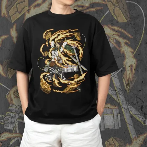 Футболка для подростка мальчика с принтом Атака титанов Ханджи Зоє Размер 160 Anime10896 Днепр