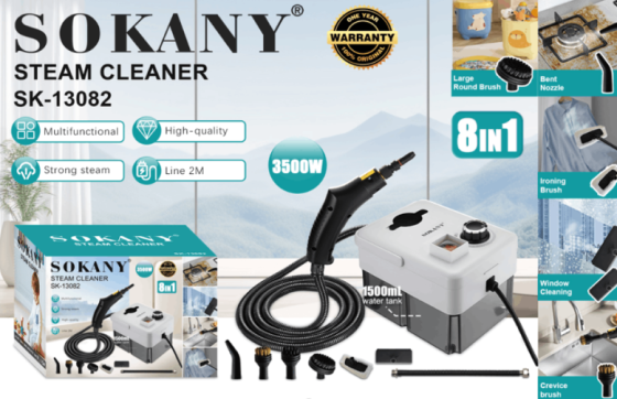 Пароочисник Sokany SK-13082 потужний компактний прилад для збирання без хімії з глибоким очищенням Одеса