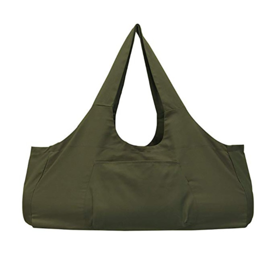 Сумка для йоги спортивная, йога-сумка наплечная для коврика и спортивной формы для тренировок и спорта,зелёная Каменец-Подольский