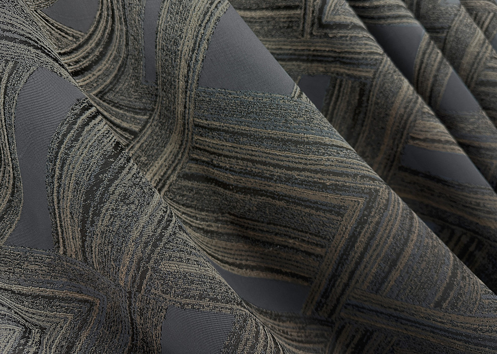 Комплект готовых штор VR-Textil Жаккард Mystery № 1625ш Капучино с серым 150х290 см 2 шт (33-0541) Киев - изображение 6