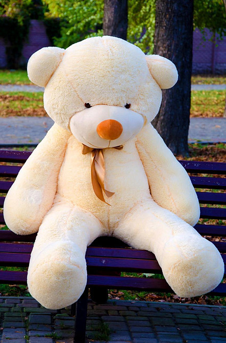 М'яка  іграшка подарунок на 8 березня плюшевий ведмедик,  плюшевий ведмедик Рафаель 200 см Персиковий Тернопіль - фото 5