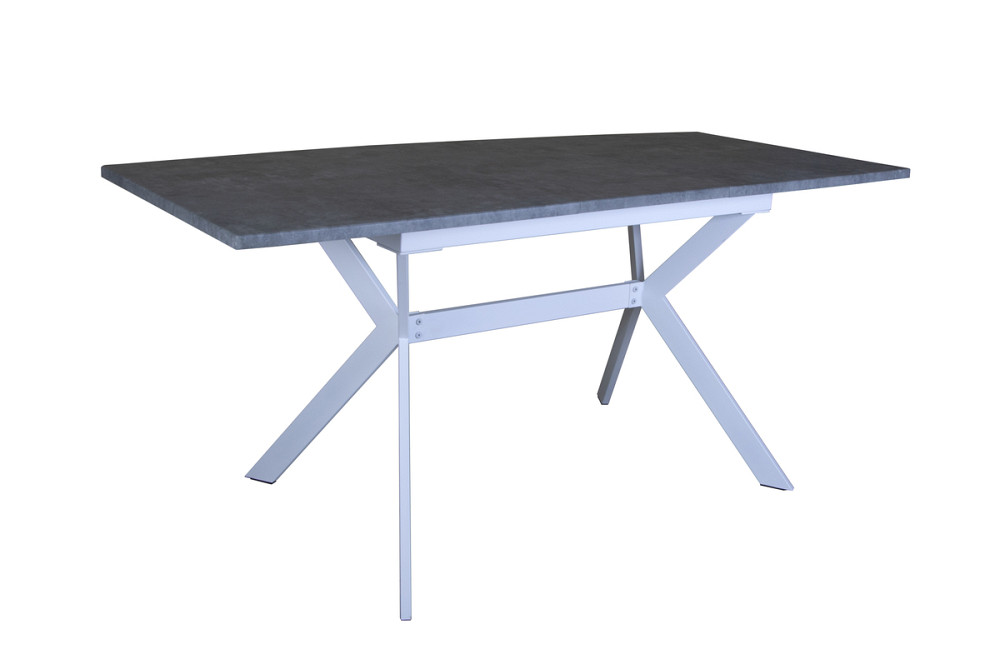 Стіл Хьюстон 130(+40)*77 білий метал/мрамор світ Київ - фото 1