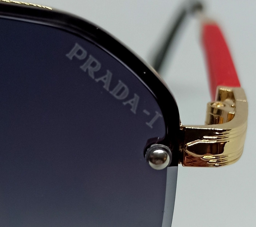 Мужские брендовые очки капли серый градиент с красными резин вставками. Киев - изображение 1