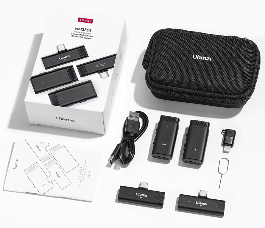 Беспроводной микрофон на два телефона одновременно Type-C Lightning Ulanzi HM2301 Киев - изображение 5