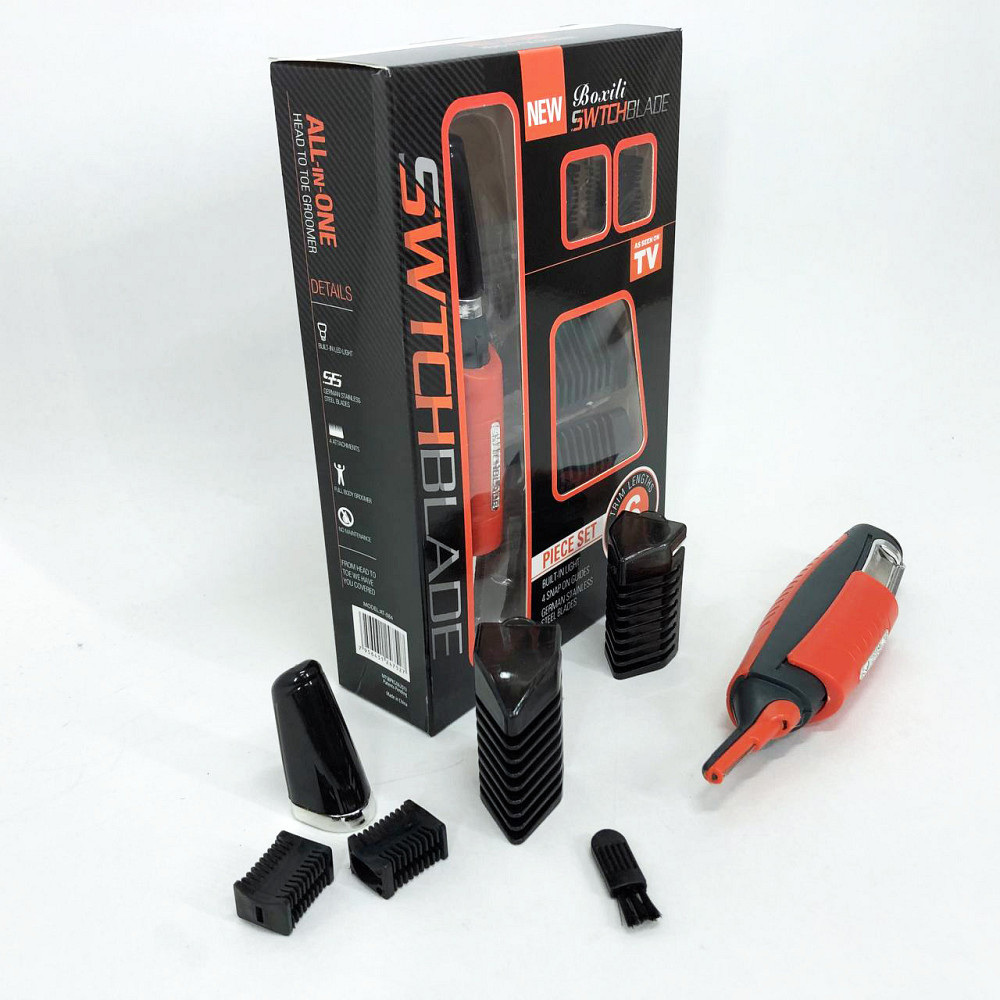 Триммер мужской для носа и ушей бровей, Триммер для бороды головы и носа 3в1 QP-61 Львов - изображение 8