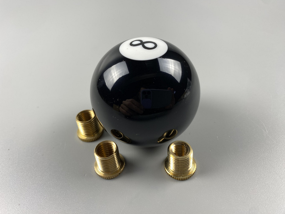 Наконечник на ручку кп набалдашник, насадка на важіль перемикання передач кп 52 мм зі штуцерами чорний Мукачево - фото 5