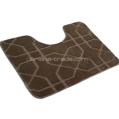 Набір килимків для ванної 2шт 60*100см+50*60см U-виріз Геометрія Standard бежевий поліпропілен Дариана Житомир - фото 7