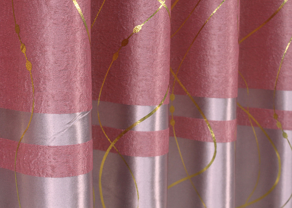 Комплект готовых штор VR-Textil Софт Лиана № 461ш Розовый 100х270 см 2 шт (31-686) Киев - изображение 8