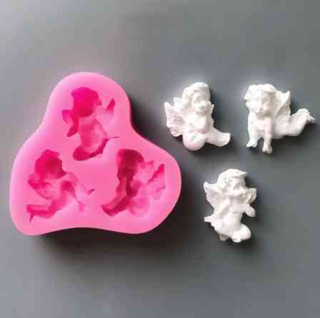 Молд силиконовый Ангелы 75 на 75 мм серый Киев