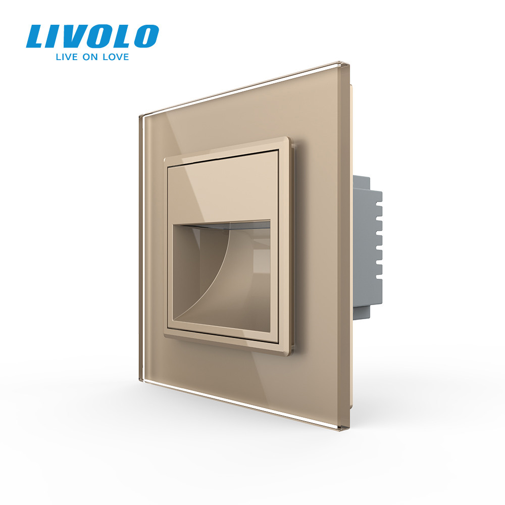 LIVOLO Світильник для сходів підлоги золотий, скло, 2700K, 230В, 0.35Вт Livolo (VL-C7FCL1-2AP) Киев - изображение 1