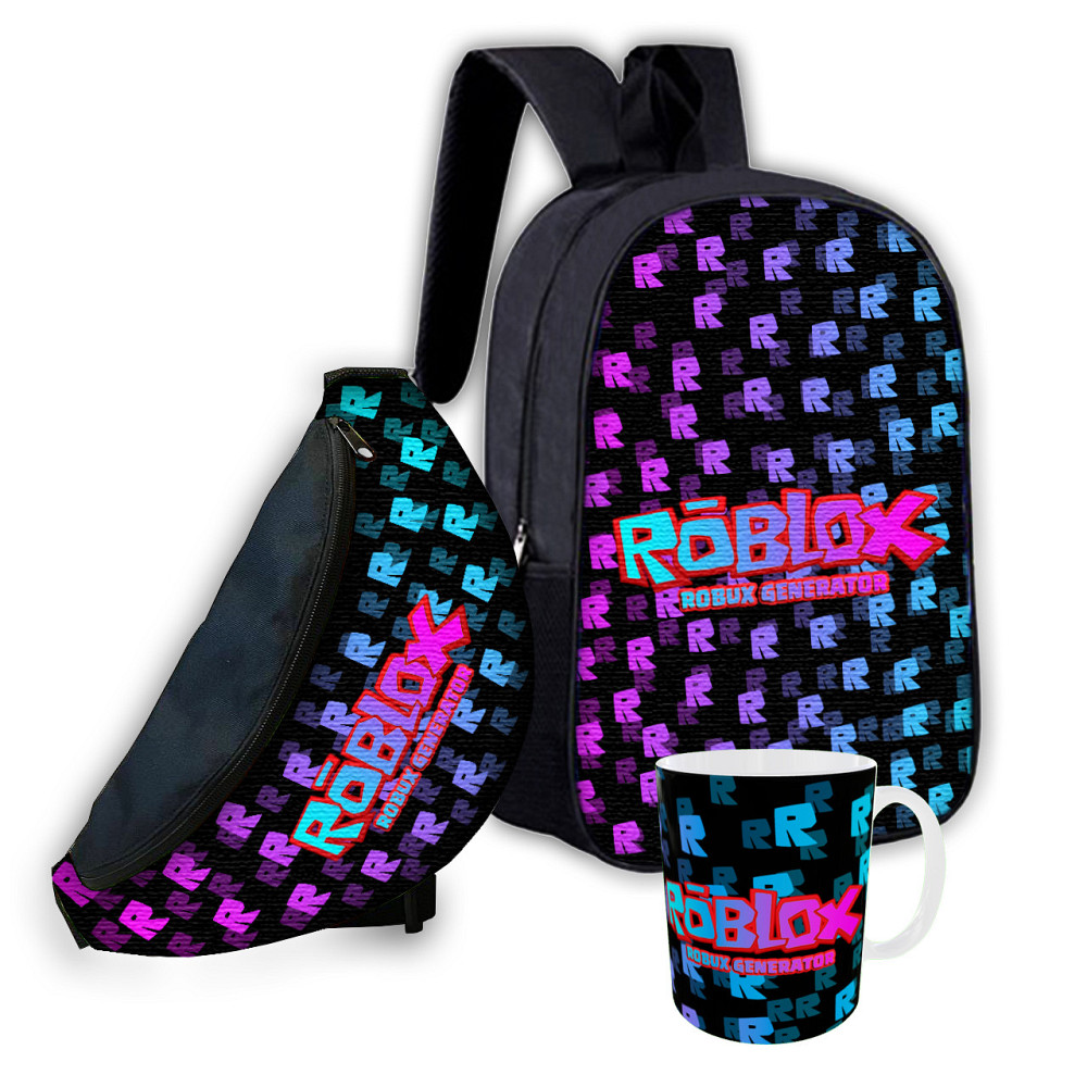 Набір дитячий Роблокс «Roblox» рюкзак 36х27см сумка-бананка, кружка з принтом для хлопчика (01577) Київ - фото 1