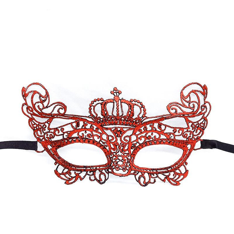 Маскарадная маска праздничная 20 на 10 см красный Киев - изображение 1