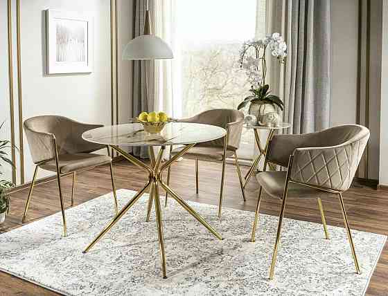 Стілець BONO VELVET золотий каркас/беж BL.28 Киев