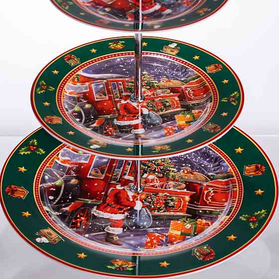 Новогодняя фруктовница на 3 яруса Santa Киев