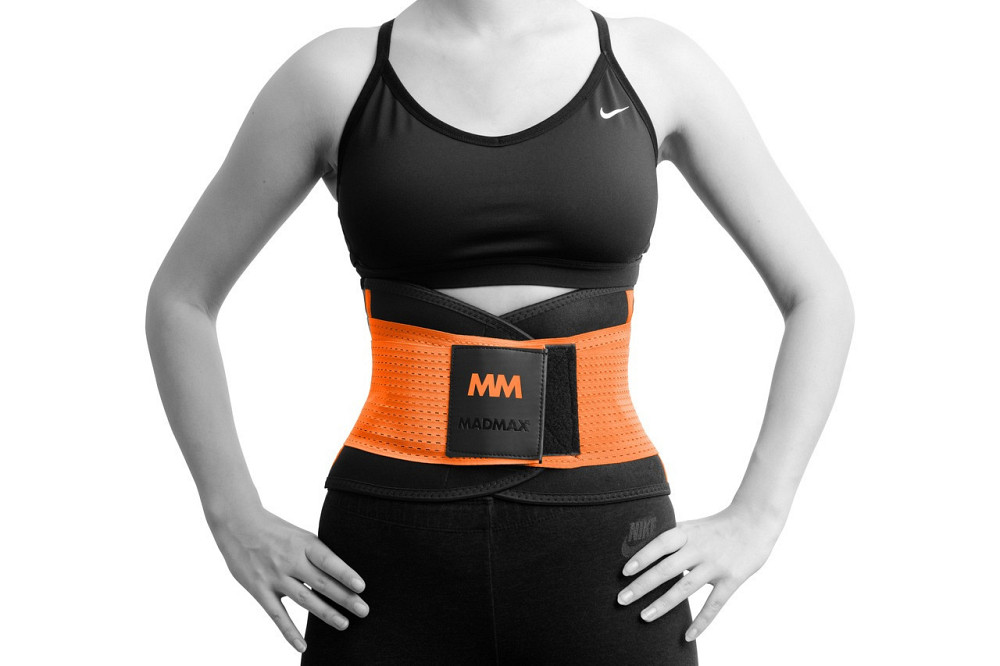 Пояс компресійний MadMax MFA-277 Slimming belt Black/neon orange M Луцк - изображение 2